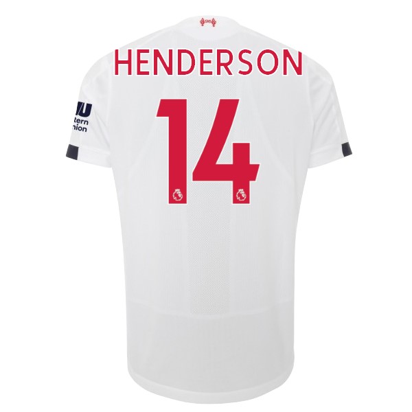 Camiseta Liverpool NO.14 Henderson Segunda equipación 2019-2020 Blanco